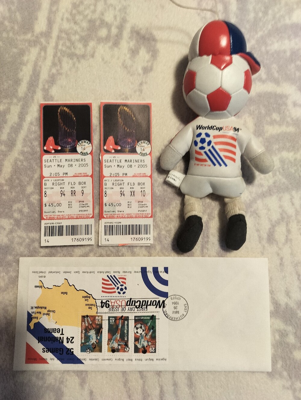 World Cup Soccer 1994 Mascot And First Day Of Issue Stamp's